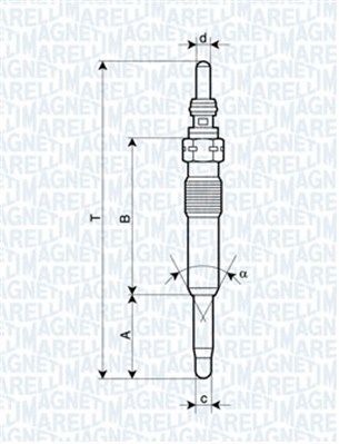 MAGNETI MARELLI kaitinimo žvakė 062900071304